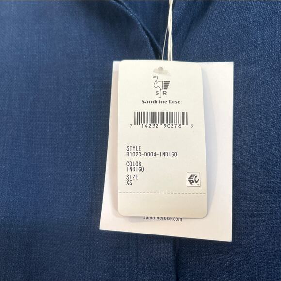 NWT Free People × Sandrine Rose Soft Denim Button‑Down – Indigo – Women’s XS - Picture 4 of 7